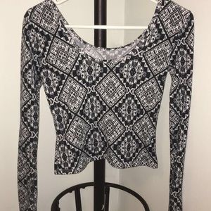 Patterned crop top from PacSun, worn once